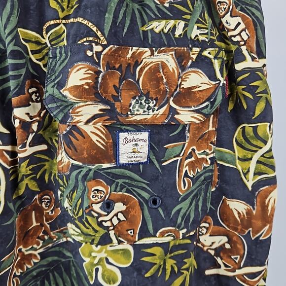 Tommy Bahama Green Tropical Jungle Swim Trunk Shorts | Men's Large - Picture 4 of 13